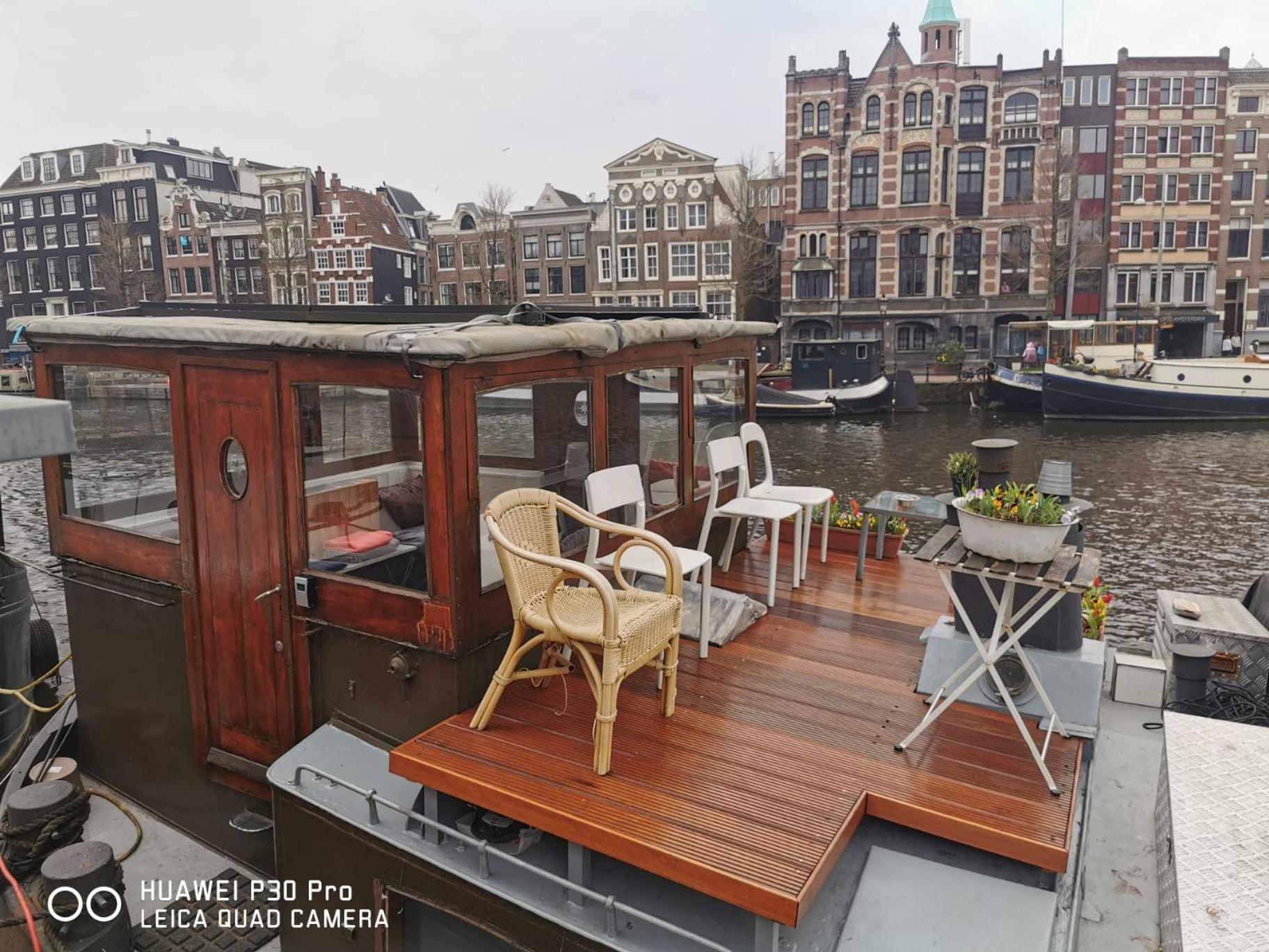 Waterloo Square River Vieuw Houseboat Amsterdam Bagian luar foto